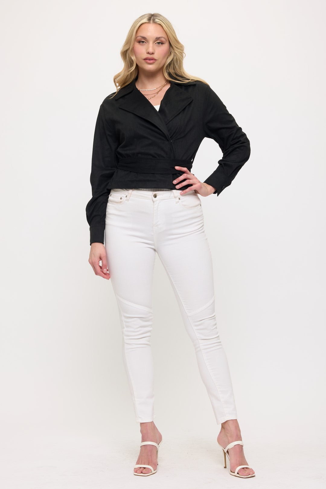 SJ002: Suede Wrap Jacket