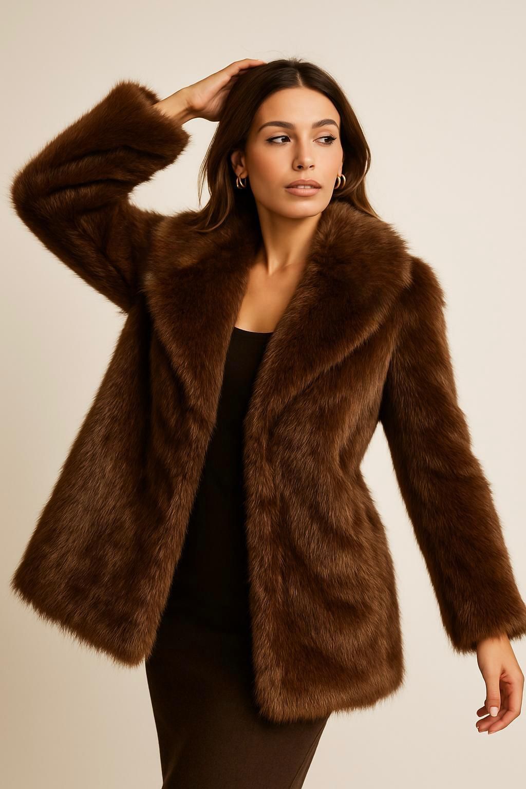 CLAFC0063: Luxe Cloud Oversized Faux Fur Coat